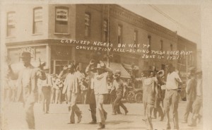 Captured Negroes on way to Convention Hall during Tulsa Race Riot, June 1st, 1921