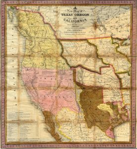 A New Map of the Texas Oregon and California Region from the most recent authorities Philadelphia. Published by S. Augustus Mitchell