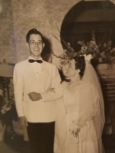 Photograph of a bride and groom
