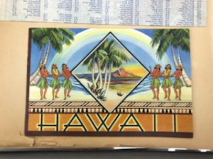 A colorful Hawaii postcard