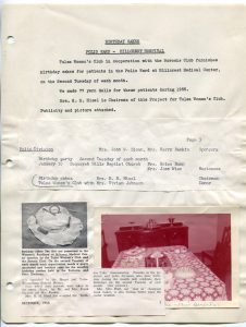 Scanned image of a letter titled Birthday Cakes Polio Ward Hillcrest Hospital