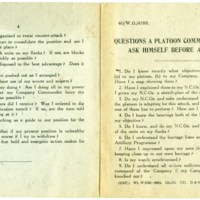 Questions A Platoon Commander Should Ask Himself Before An Attack
